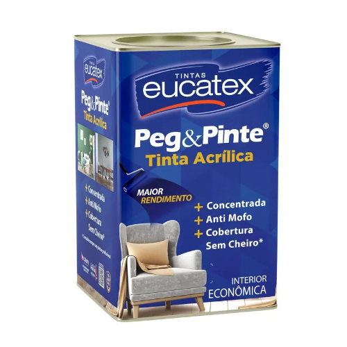 Tinta Acrílica Fosca Branco Gelo de 18L Eucatex